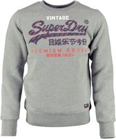 Superdry grijze gestreepte sweater - Maat S