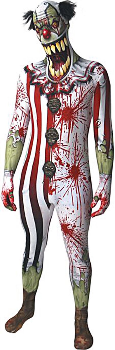 Morphsuits™ Jaw Dropper Clown - SecondSkin - Verkleedkleding - 185/206 cm