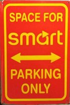 Wandbord - smart parking only -20x30cm-