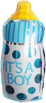 DW4Trading® Folieballon babyfles It's a boy 23x43 cm blauw