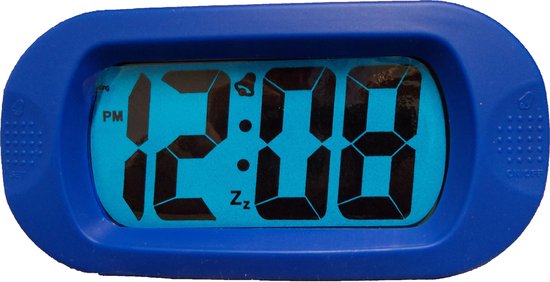 weggooien Goed doen zadel Balance Time LCD - Wekker - Rubber - Kobalt Blauw | bol.com