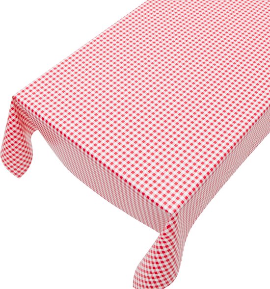 Toile cirée - carreaux vichy rouge / blanc - 140x200 | bol.com
