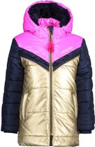 Kidz-Art Meisjes Winterjas met capuchon - Gold - Maat 110/116