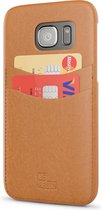 BeHello - Samsung Galaxy S7 Hoesje - Harde Back Case Kaarthouder Bruin