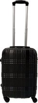 Handbagage koffer 55cm 4 wielen trolley - Zwart