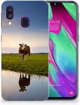 TPU Silicone Bumper pour Samsung Galaxy A40 Coque Téléphone Vache