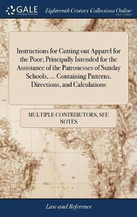 Instructions for Cutting out Apparel for the Poor; Principal ... - cover