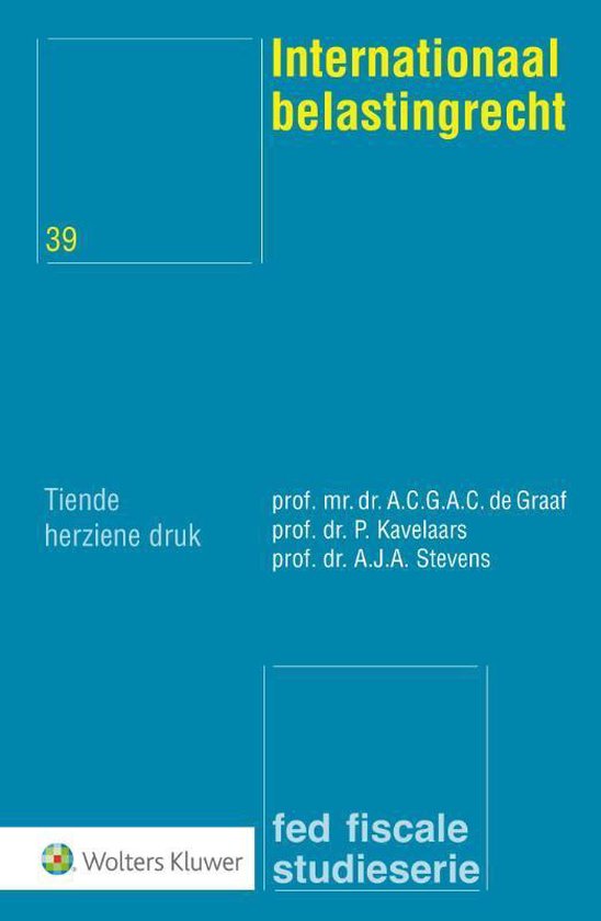 Fed fiscale studieserie 39 - Internationaal belastingrecht - cover