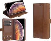 iPhone Xs  Genuine Leather Hoesje Zakelijke Uitstraling  - Bruin