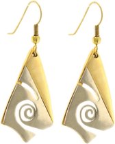 Behave® Oorbellen hangers goud- en zilver kleur 5 cm
