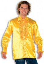 Rouche overhemd voor heren geel 50 (m)