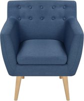 Luxe Fauteuil Blauw Stof / Loungestoel / Lounge stoel / Relax stoel / Chill stoel / Lounge Bankje / Lounge Fauteil