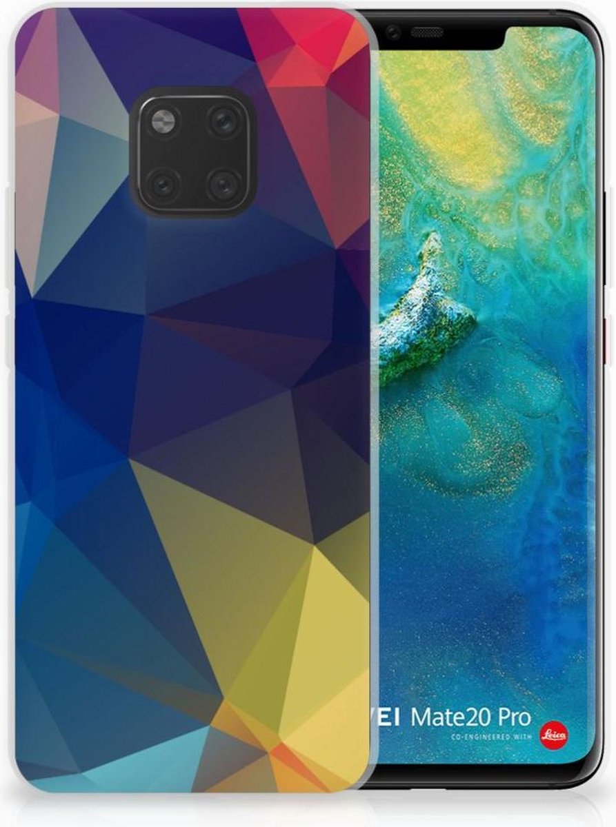 Huawei Mate 20 Pro TPU Hoesje Polygon Dark