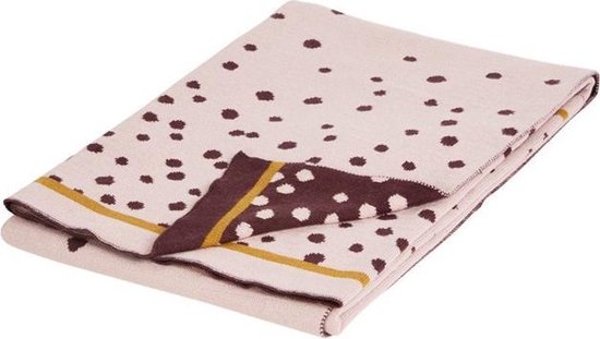 Couverture Happy Dots Rose (80x100cm) Done By Deer