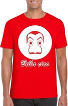 Salvador Dali bankovervaller t-shirt rood voor heren - Bella Ciao L