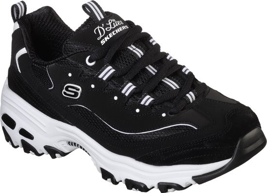 Skechers D'Lites March Forward Dames Sneakers - Zwart - Maat 41 | bol.com