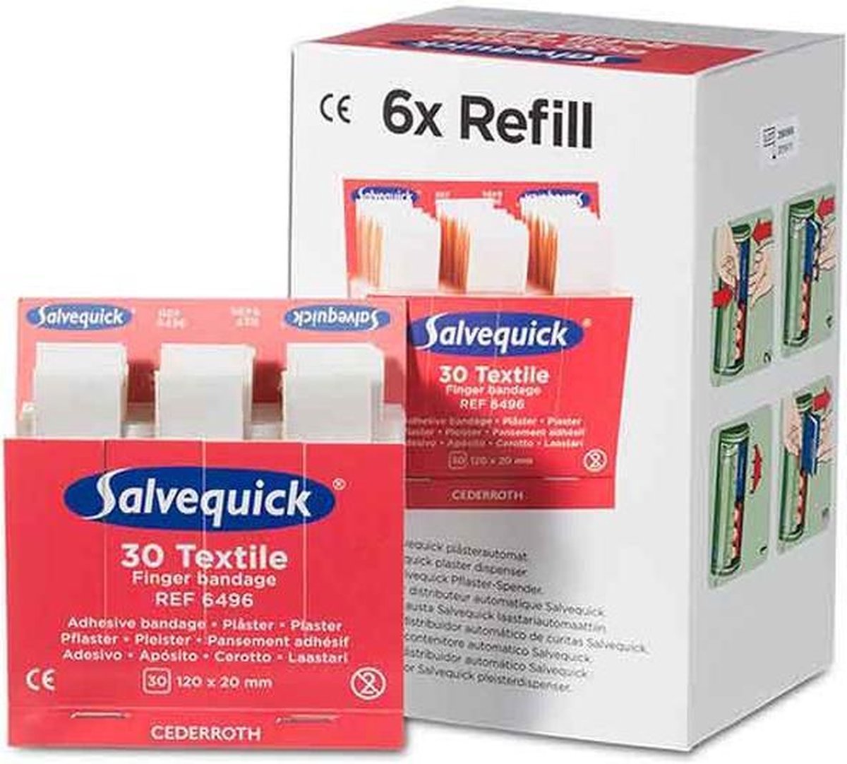 Goedkoopste Salvequick vingerpleisters beige Ref. 6496 - 6 pack