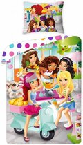 LEGO Friends Café - Dekbedovertrek - Eenpersoons - 140 x 200 cm - Multi