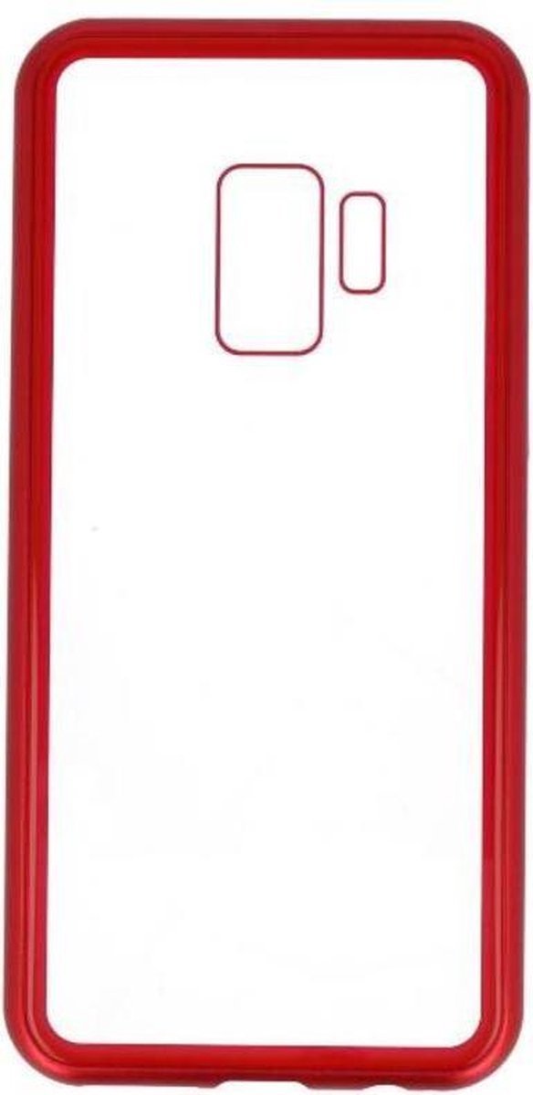 Rood Transparant Magnetisch Back Cover Hoesje voor Samsung Galaxy S9