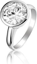 Montebello Ring Lene - Dames - Zilver Gerhodineerd - ∅10 mm - Maat 58 - 18.5 mm