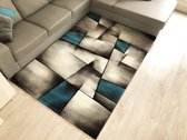 Flycarpets Kristal Modern Vloerkleed - 80x150cm - Turquoise