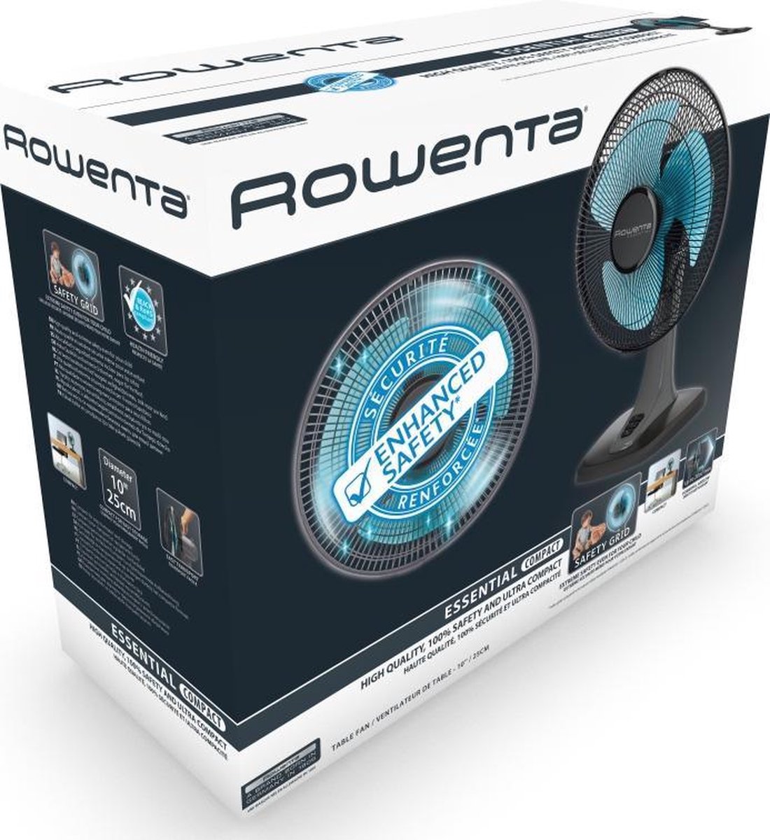 Rowenta Essential VU2110F0 - Ventilateur de table - Noir / Bleu | bol.com