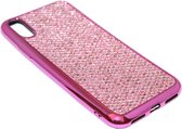 Bling bling hoesje roze iPhone XS / X