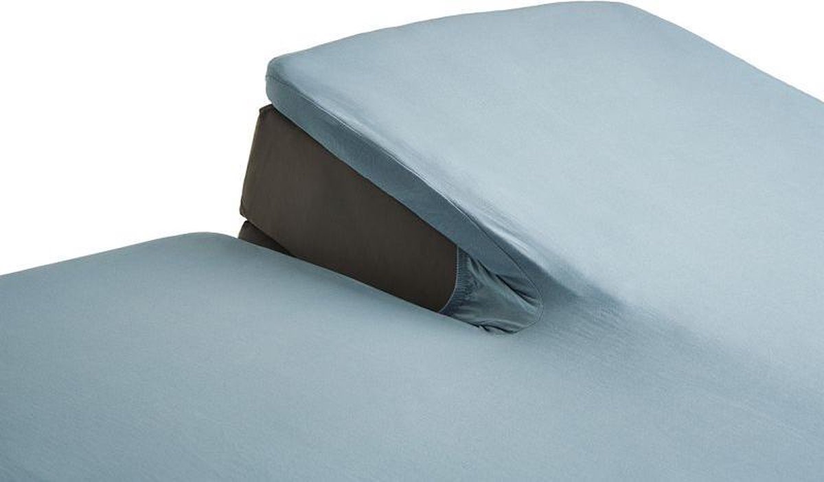 Beddinghouse Jersey Splittopper Hoeslaken - 140x200/210 cm - Bluegrey