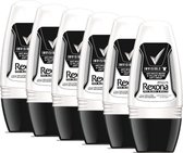Rexona Men - Deo Roller - Invisible Black & White - 6 x 50 ml