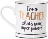 beker koffie / thee juf / meester . I'm a teacher what's your superpower  . Sass&belle