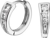 The Jewelry Collection Klapoorringen Zirkonia - Zilver