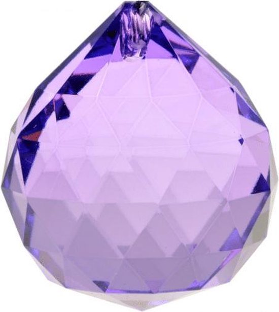 Regenboogkristal bol violet AAA kwaliteit - 4 cm