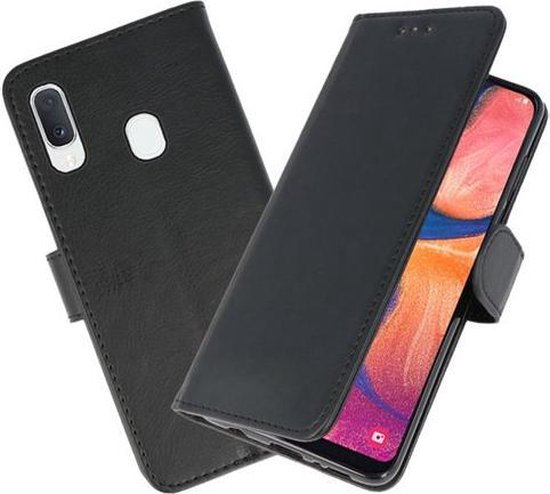 Hoesje Geschikt voor Samsung Galaxy A20e - Book Case Telefoonhoesje - Kaarthouder Portemonnee Hoesje - Wallet Cases - Zwart