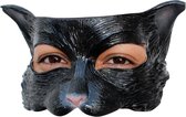 "Halfmasker zwarte kat - Verkleedmasker - One size"