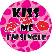 Led party button Kiss me i'm single