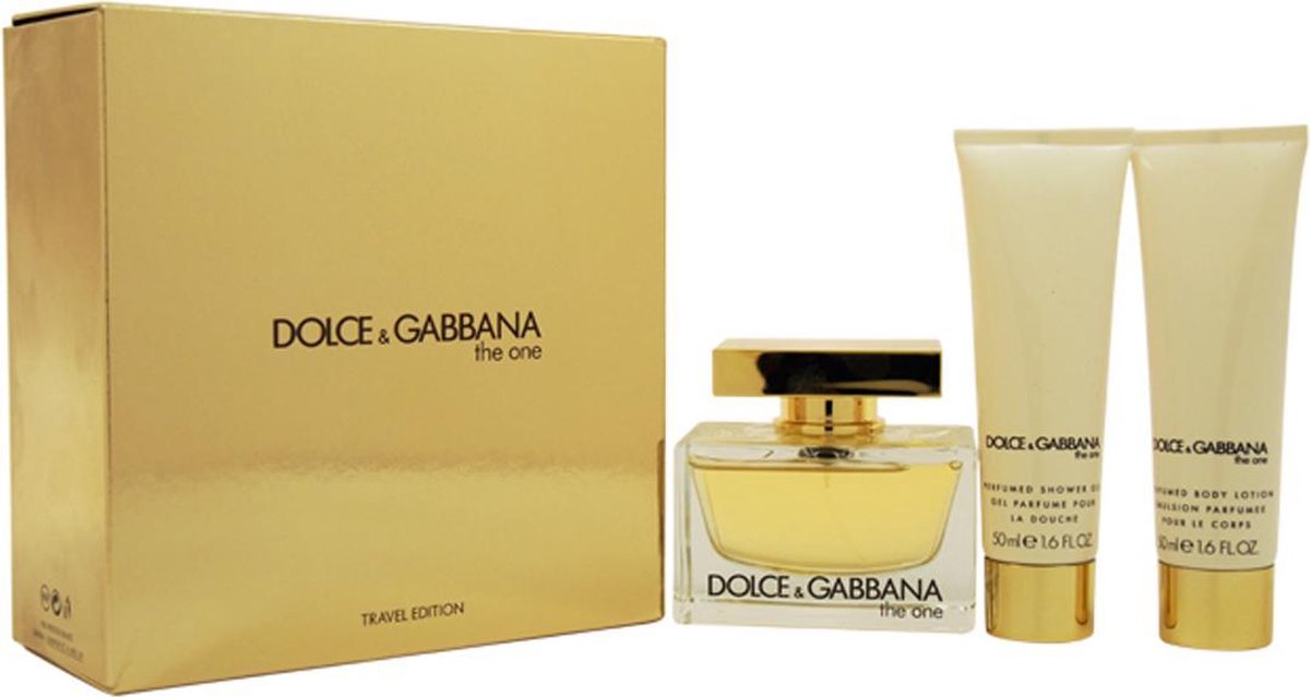 Dolce & Gabbana The One Giftset - 75 ml eau de parfum spray + 50 ml showergel + 50 ml bodylotion - cadeauset voor dames - Dolce & Gabbana