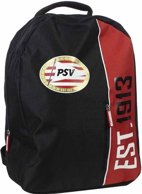 PSV Kinderrugzak 42 cm - Zwart/Rood