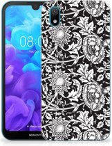 Back Case Huawei Y5 (2019) TPU Siliconen Hoesje Black Flowers