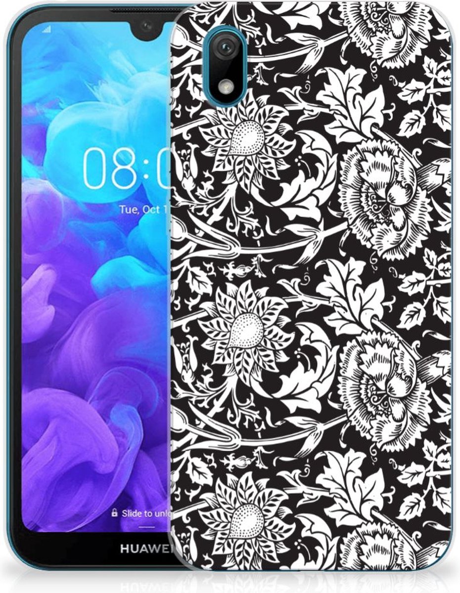 Huawei Y5 (2019) TPU Case Black Flowers