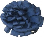 Jessidress Dames Haar Elastiek van Ruffel model Haarbloemen Elastiekje - Donker Blauw