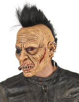 PARTYTIME - Latex punk masker met hanenkam voor volwassenen