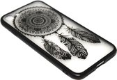 Mandala dromenvanger hoesje zwart Geschikt voor iPhone SE (2022/ 2020)/ 8/ 7