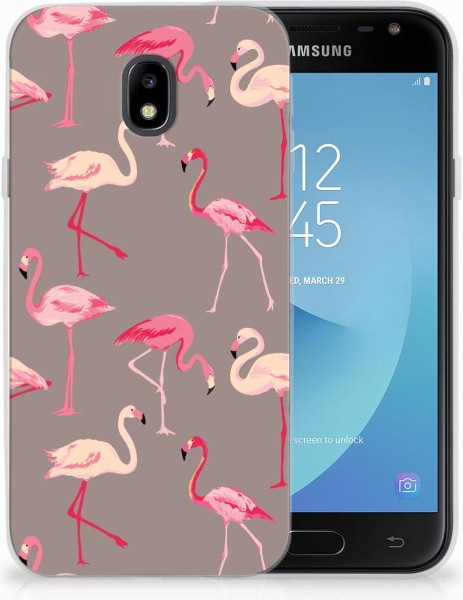 Samsung Galaxy J3 2017 TPU Hoesje Flamingo