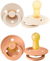 0-6 M Set van 2 Fopspenen Bibs – Vanilla/Peach