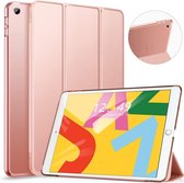 iPad 2021 hoes Silicone hoesje soft cover Rose Goud - iPad 2021 hoes - iPad 9e/8e/7e Generatie hoes Smart hoes Trifold - iPad 2020 hoes
