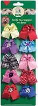 Luxury pet bows 10 pcs on a card assorted colours