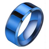 Heren ring Titanium Blauw 8mm-19mm