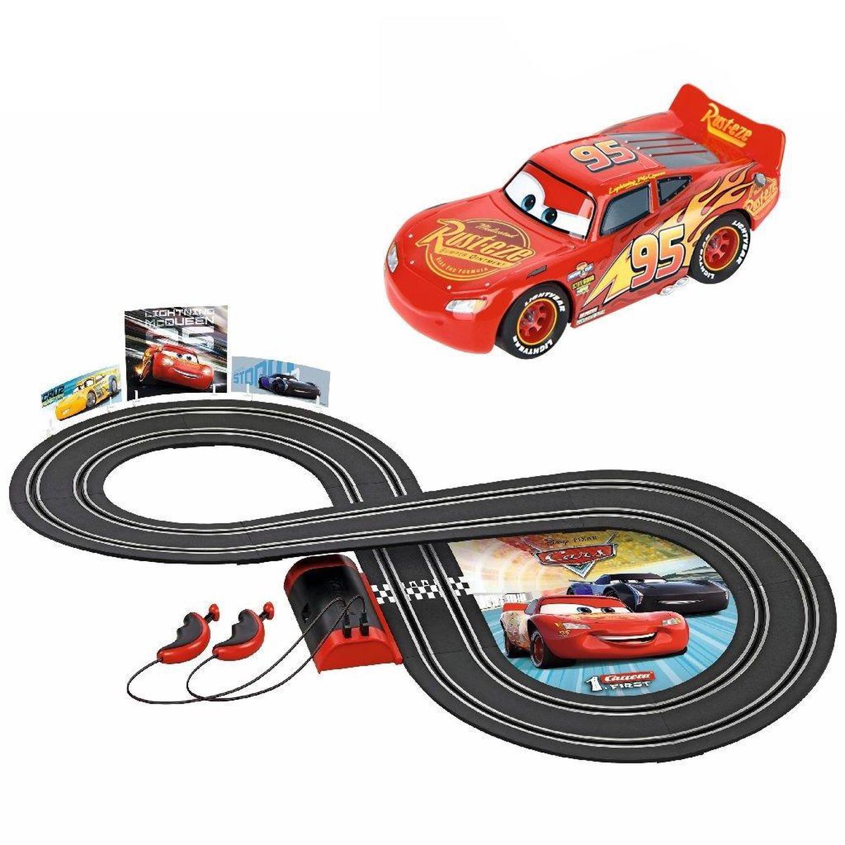 Carrera First Disney·Pixar Cars 3 Bliksem McQueen en Jackson Storm -  Racebaan 2,9 meter | bol.com