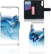 Huawei Nova 5T | Honor 20 Telefoonhoesje met Pasjes Vlinders