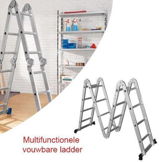 robot Verbeteren lip Multifunctionele Vouwbare Ladder (370 cm) - | bol.com